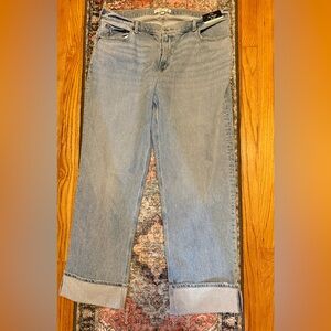 NWT Abercrombie Curvy Low Rise Baggy Size 33